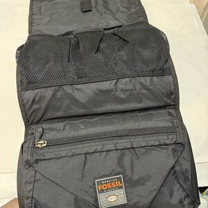 Fossil Toiletry  Accessory Bag Travel Black unisex